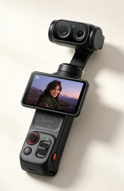 ⏰Limited-Time Sale⚡✨ Portable 3-Axis Gimbal Action Camera | 8K Ultra HD Video, Dual-Lens Imaging & Flip Touchscreen