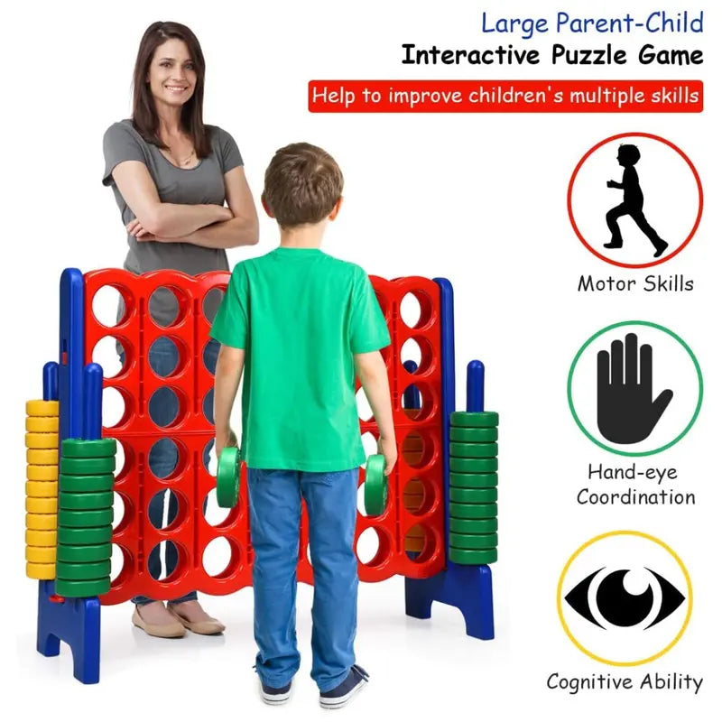 🔥 66% OFF TODAY | Jumbo 3-in-1 Giant Connect Four Game Set 🎯 Kids Outdoor Interactive Toy
