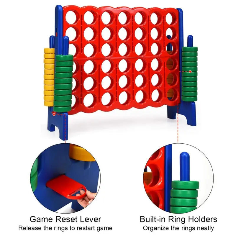 🔥 66% OFF TODAY | Jumbo 3-in-1 Giant Connect Four Game Set 🎯 Kids Outdoor Interactive Toy