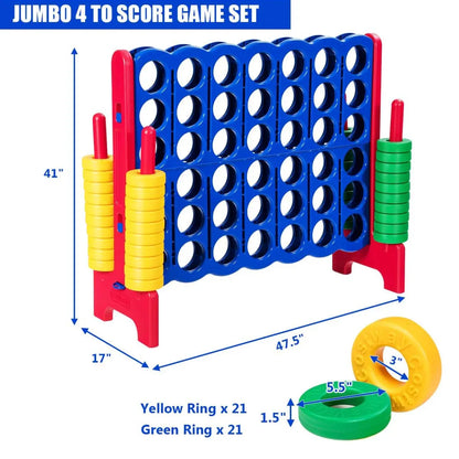 🔥 66% OFF TODAY | Jumbo 3-in-1 Giant Connect Four Game Set 🎯 Kids Outdoor Interactive Toy