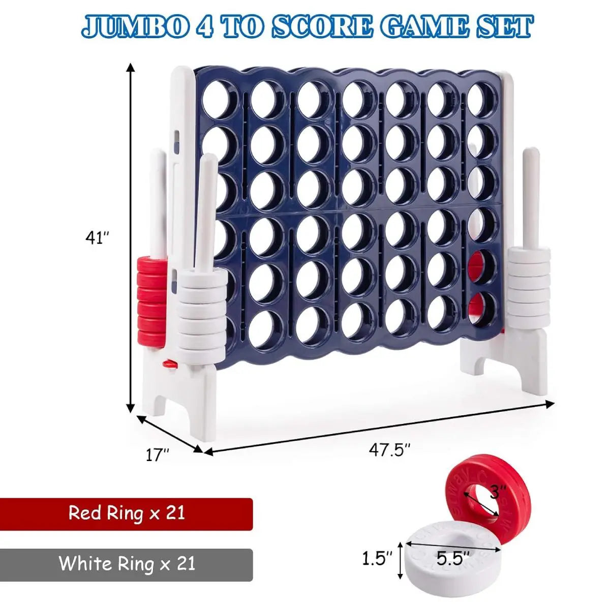 🔥 66% OFF TODAY | Jumbo 3-in-1 Giant Connect Four Game Set 🎯 Kids Outdoor Interactive Toy